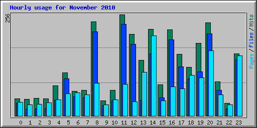 Hourly usage for November 2010