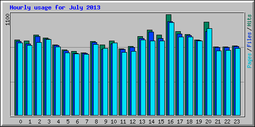 Hourly usage for July 2013