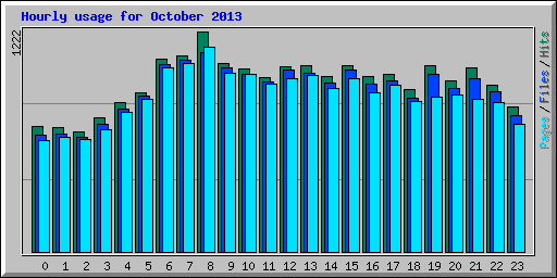 Hourly usage for October 2013