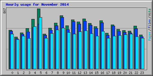 Hourly usage for November 2014