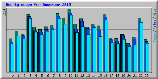 Hourly usage for December 2015