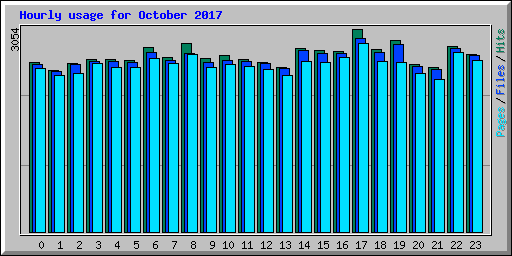 Hourly usage for October 2017