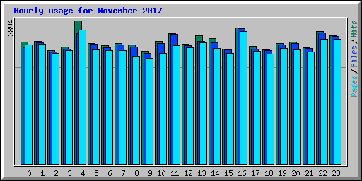 Hourly usage for November 2017