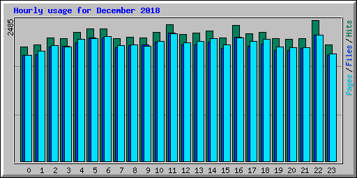 Hourly usage for December 2018