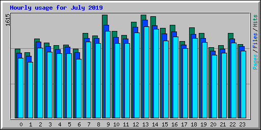 Hourly usage for July 2019