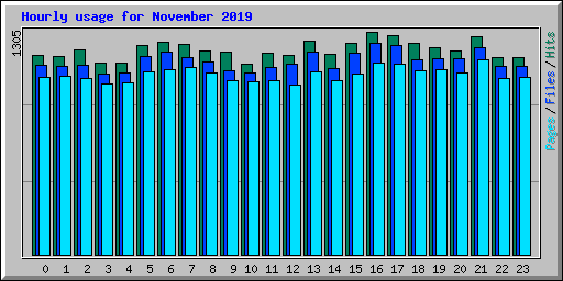 Hourly usage for November 2019