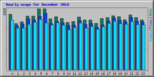 Hourly usage for December 2019