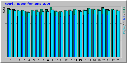 Hourly usage for June 2020